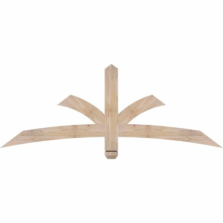 Ekena Millwork Davenport Smooth Timber Gable Bracket, Douglas Fir, 60"W x 22"H x 1 1/2"D x 3 1/2"F, 9/12 Pitch GBW060X22X0204DAV00SDF